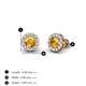 3 - Bernice Citrine and Diamond Stud Earrings 