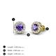 3 - Bernice Iolite and Diamond Stud Earrings 