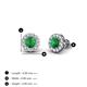 3 - Bernice Emerald and Diamond Stud Earrings 