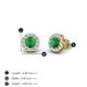 3 - Bernice Emerald and Diamond Stud Earrings 