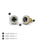 3 - Bernice Black and White Diamond Stud Earrings 