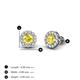 3 - Bernice Yellow Sapphire and Diamond Stud Earrings 