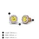 3 - Bernice Yellow Sapphire and Diamond Stud Earrings 