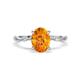 1 - Nuria 1.81 ctw Oval Shape Citrine (9X7 mm) accented Natural Diamonds Engagement Ring 