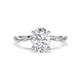 1 - Nuria 2.01 ctw Oval Shape Moissanite (9X7 mm) accented Natural Diamonds Engagement Ring 