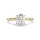 1 - Nuria 2.01 ctw Oval Shape Moissanite (9X7 mm) accented Natural Diamonds Engagement Ring 