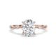 1 - Nuria 2.01 ctw Oval Shape Moissanite (9X7 mm) accented Natural Diamonds Engagement Ring 