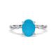 1 - Nuria 1.61 ctw Oval Shape Turquoise (9X7 mm) accented Natural Diamonds Engagement Ring 