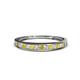 1 - Aqilia 0.75 ctw Yellow Sapphire and Lab Grown Diamond 2.00 mm Wedding Band 