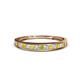 1 - Aqilia 0.75 ctw Yellow Sapphire and Lab Grown Diamond 2.00 mm Wedding Band 