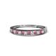 1 - Aqilia 0.75 ctw Rhodolite Garnet and Lab Grown Diamond 2.00 mm Wedding Band 