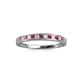 2 - Aqilia 0.75 ctw Rhodolite Garnet and Lab Grown Diamond 2.00 mm Wedding Band 