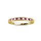 2 - Aqilia 0.75 ctw Rhodolite Garnet and Lab Grown Diamond 2.00 mm Wedding Band 