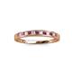 2 - Aqilia 0.75 ctw Rhodolite Garnet and Lab Grown Diamond 2.00 mm Wedding Band 
