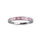2 - Aqilia 0.71 ctw Pink Tourmaline and Lab Grown Diamond 2.00 mm Wedding Band 