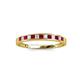 2 - Aqilia 0.75 ctw Ruby and Lab Grown Diamond 2.00 mm Wedding Band 