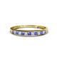 1 - Aqilia 0.75 ctw Tanzanite and Lab Grown Diamond 2.00 mm Wedding Band 