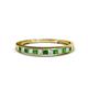 1 - Aqilia 0.71 ctw Green Garnet and Lab Grown Diamond 2.00 mm Wedding Band 