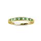 2 - Aqilia 0.71 ctw Green Garnet and Lab Grown Diamond 2.00 mm Wedding Band 