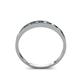 4 - Aqilia 2.00 mm London Blue Topaz and Lab Grown Diamond Wedding Band 