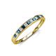 3 - Aqilia 2.00 mm Blue and White Lab Grown Diamond Wedding Band 