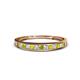 1 - Aqilia 2.00 mm Yellow and White Lab Grown Diamond Wedding Band 