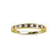 2 - Aqilia 2.00 mm Smoky Quartz and Lab Grown Diamond Wedding Band 