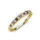 3 - Aqilia 2.00 mm Smoky Quartz and Lab Grown Diamond Wedding Band 