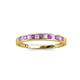 2 - Aqilia 0.75 ctw Amethyst and Lab Grown Diamond 2.00 mm Wedding Band 