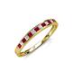 3 - Aqilia 0.75 ctw Ruby and Lab Grown Diamond 2.00 mm Wedding Band 