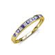 3 - Aqilia 0.75 ctw Tanzanite and Lab Grown Diamond 2.00 mm Wedding Band 