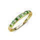 3 - Aqilia 0.71 ctw Green Garnet and Lab Grown Diamond 2.00 mm Wedding Band 