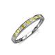 3 - Aqilia 0.75 ctw Yellow Sapphire and Lab Grown Diamond 2.00 mm Wedding Band 