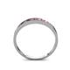 4 - Aqilia 0.75 ctw Rhodolite Garnet and Lab Grown Diamond 2.00 mm Wedding Band 