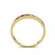 4 - Aqilia 0.75 ctw Rhodolite Garnet and Lab Grown Diamond 2.00 mm Wedding Band 