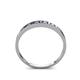 4 - Aqilia 0.75 ctw Tanzanite and Lab Grown Diamond 2.00 mm Wedding Band 