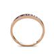 4 - Aqilia 0.75 ctw Tanzanite and Lab Grown Diamond 2.00 mm Wedding Band 