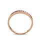 4 - Aqilia 0.75 ctw Pink Sapphire and Lab Grown Diamond 2.00 mm Wedding Band 