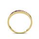 4 - Aqilia 0.75 ctw Amethyst and Lab Grown Diamond 2.00 mm Wedding Band 