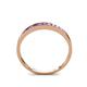 4 - Aqilia 0.75 ctw Amethyst and Lab Grown Diamond 2.00 mm Wedding Band 