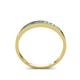 4 - Aqilia 0.75 ctw Blue Topaz and Lab Grown Diamond 2.00 mm Wedding Band 