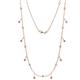 1 - Belina 0.52 ctw (17 Stn/2mm) Round Pink Sapphire and Lab Grown Diamond Drop Station Necklace 