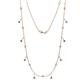 1 - Belina 0.49 ctw (17 Stn/2mm) Round Tanzanite and Lab Grown Diamond Drop Station Necklace 