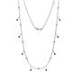 1 - Belina 0.56 ctw (17 Stn/2mm) Round Green Garnet and Lab Grown Diamond Drop Station Necklace 