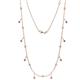 1 - Belina 0.45 ctw (17 Stn/2mm) Round Amethyst and Lab Grown Diamond Drop Station Necklace 