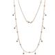 1 - Belina 0.47 ctw (17 Stn/2mm) Round Blue Topaz and Lab Grown Diamond Drop Station Necklace 