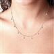 2 - Belina 0.47 ctw (17 Stn/2mm) Round Blue Topaz and Lab Grown Diamond Drop Station Necklace 