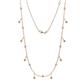 1 - Belina 0.45 ctw (17 Stn/2mm) Round Citrine and Lab Grown Diamond Drop Station Necklace 