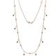 1 - Belina 0.47 ctw (17 Stn/2mm) Round Emerald and Lab Grown Diamond Drop Station Necklace 