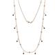 1 - Belina 0.52 ctw (17 Stn/2mm) Round Black Diamond and Lab Grown Diamond Drop Station Necklace 